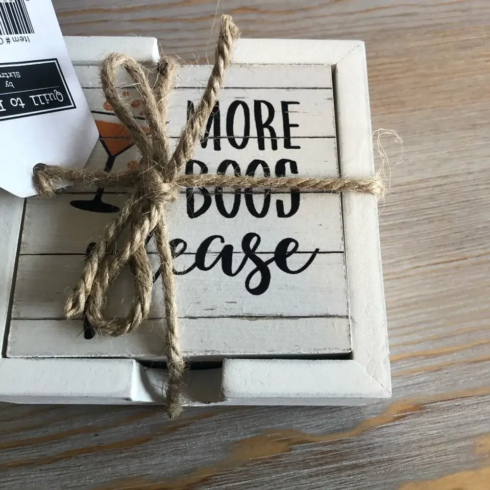 Halloween Themed Coasters - Set of Four - NWT